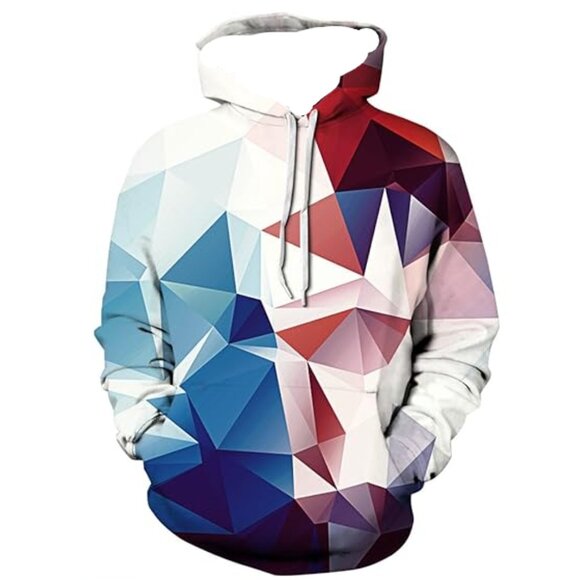 NWOT NEWCOSPLAY Kids Realistic 3D Geometric Digital Print Hoodie Youth M 9-10 - Picture 8 of 9